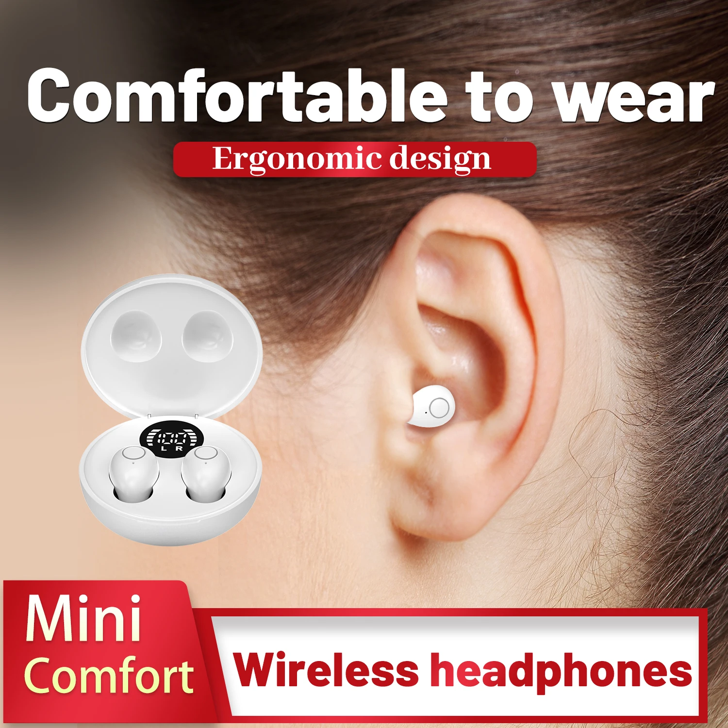 SK31 Mini Sleeping 5.4 Bluetooth Earphone Wireless Headphones Sport Running Invisible Earbuds HIFI Bass For Xiaomi Redmi Headset