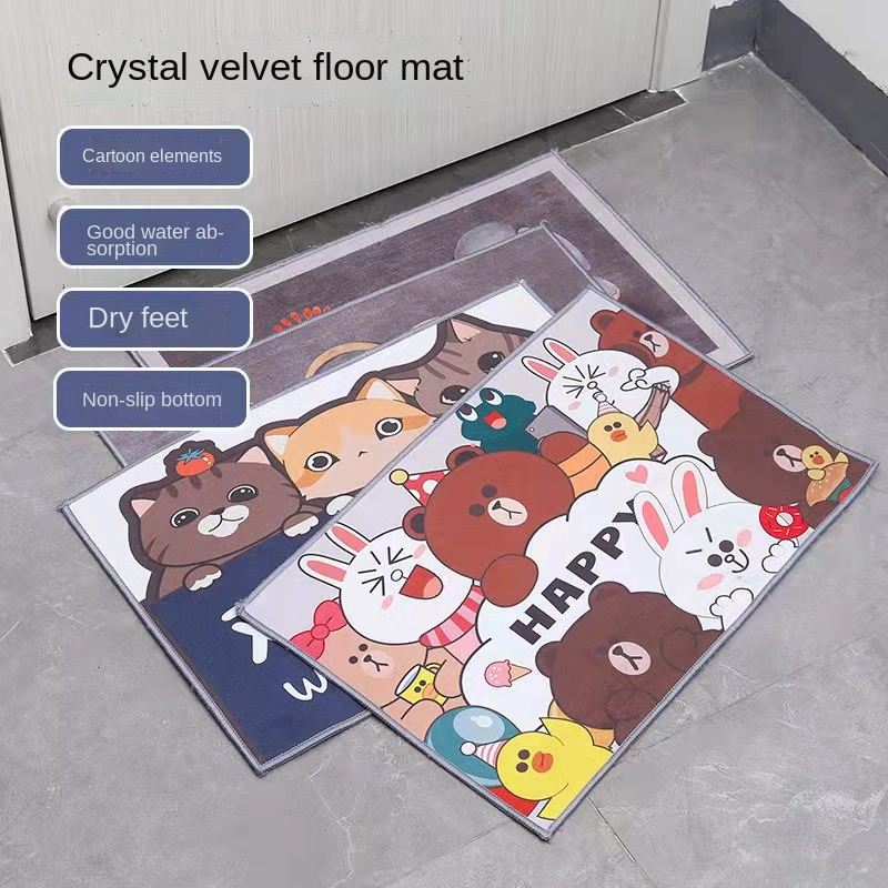 Floor Mats, Bathroom Anti-Slip Floor Mats Kitchen Mats 