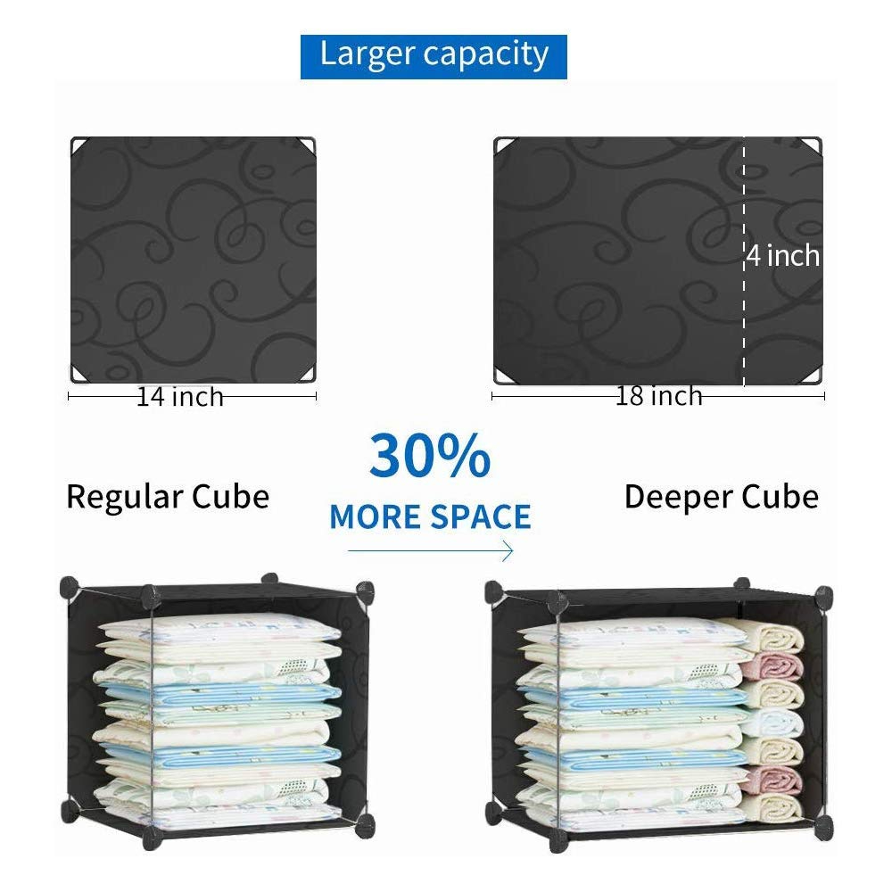 L456456 Portable Wardrobe Closets DIY Cube Storage for Space Saving, Upgraded Combination Bedroom Armoire with Lock, Storage Organizer, Clothes Dresser, Closet Storage Organizer