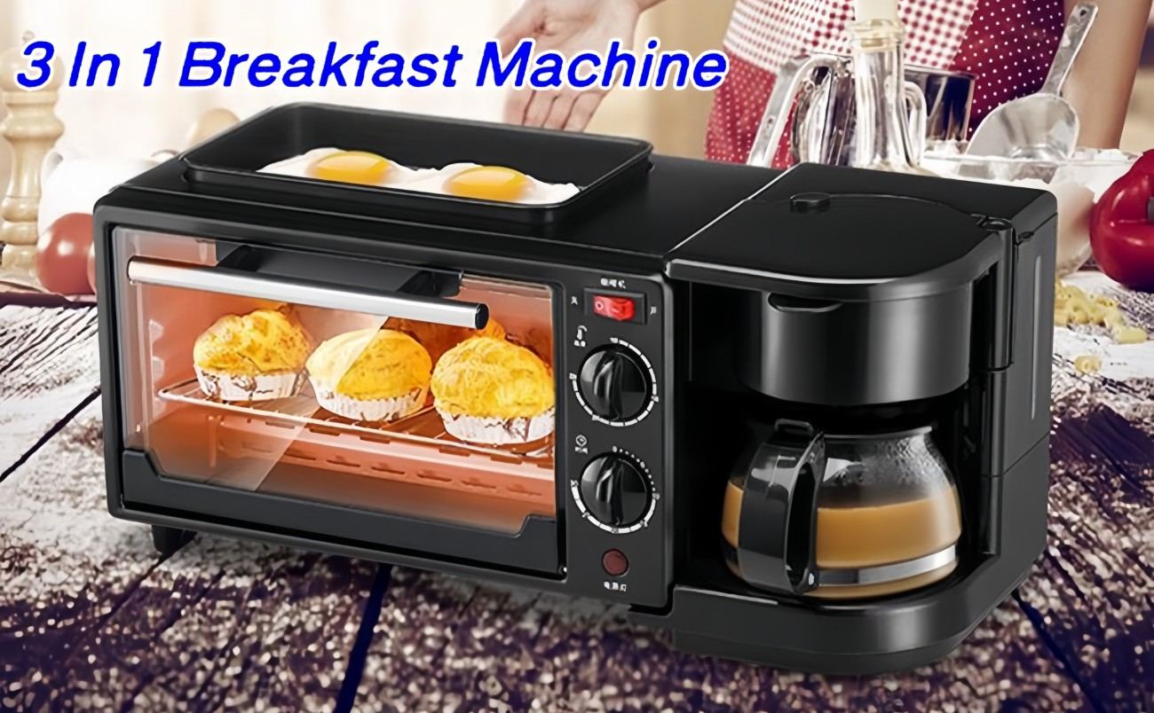 Multifunctional Digital Air Fryer+ Rotisserie, Dehydrator, Convection Oven,Breakfast Machine with Coffee Maker 17 Touch Screen Presets Fry, Roast, Dehydrate, Bake, XL 10L Family Size, Auto Shutoff, Large Easy-View Window, Black
