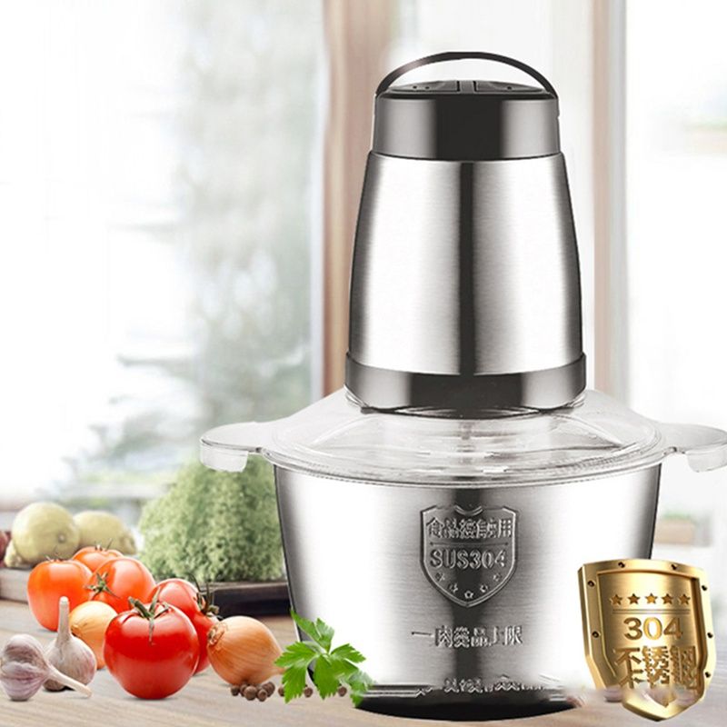  2L Meat Grinder Eco-friendly Large Capacity Stainless Steel Electric Meat Chopper for Home