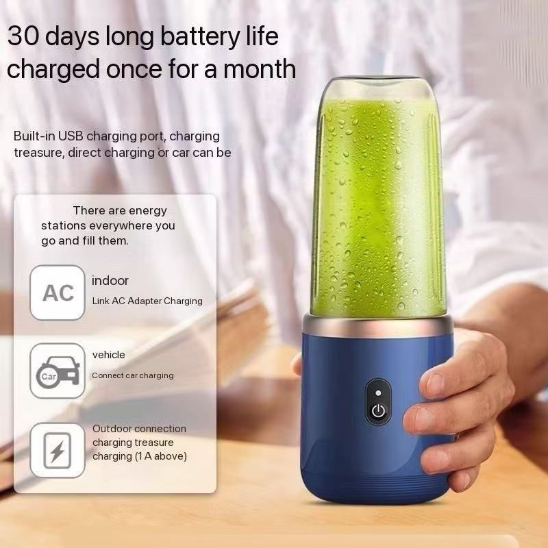 Portable and portable, dual motor drive - 400ml wireless juicer, start a new experience of fresh juice