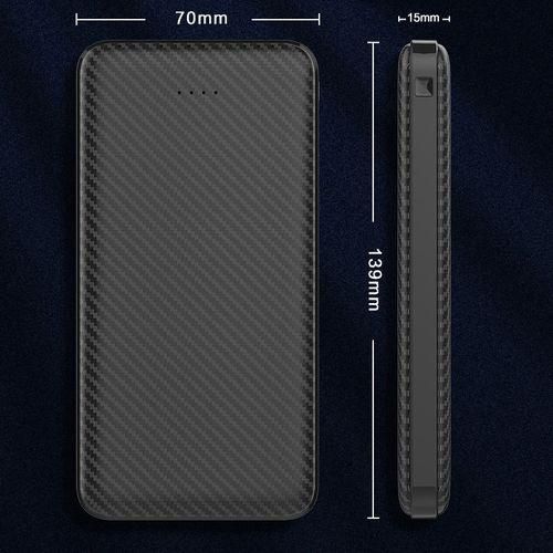 T63 Universal Slim 10000mAh Power-Bank - Black
