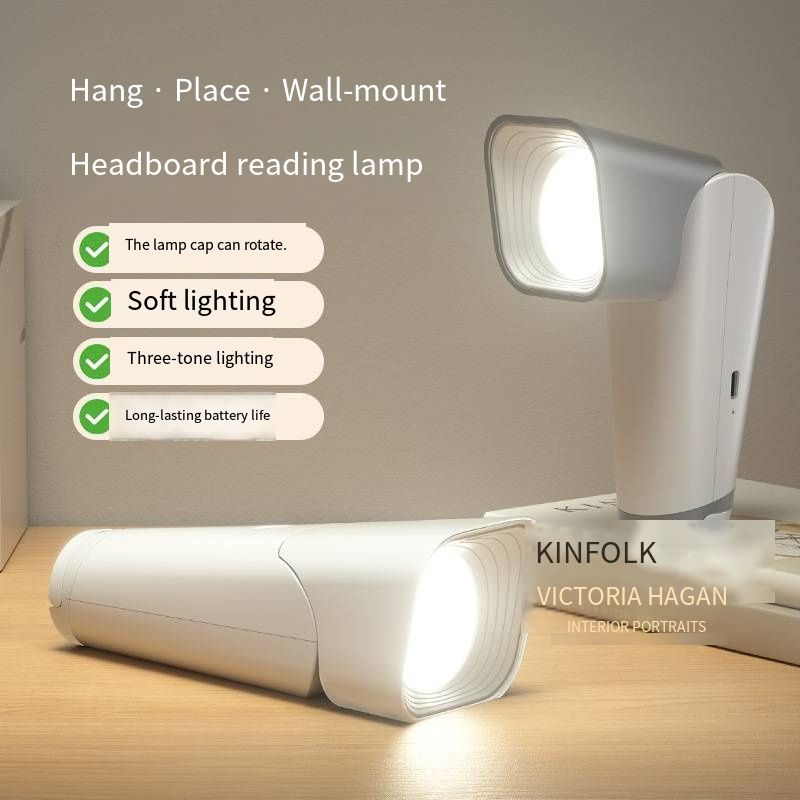 Multifunctional Mini Rechargeable Desk Lamp, Eye Protection Soft Light Student Reading Lamp, Portable LED Emergency Flashlight, Creative Outdoor Working Camping Night Light For Indoor & Outdoor Use