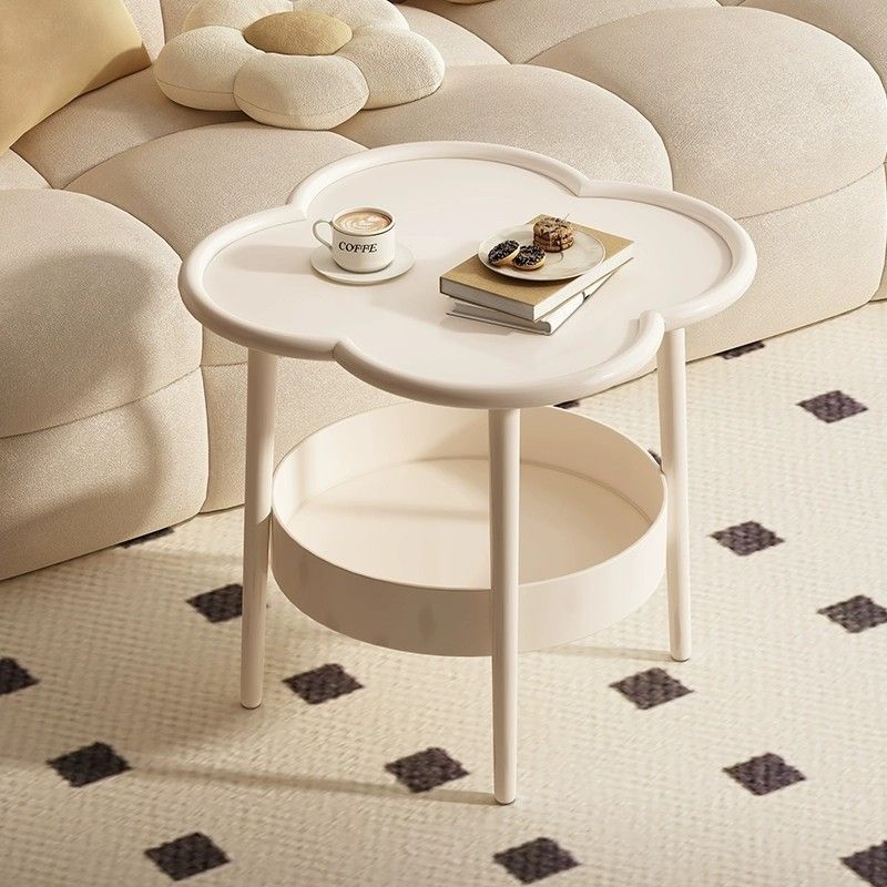 Bedside cabinet, bedroom bedside cabinet, small storage rack, sofa mini cabinet Double layer storage Corner Cabinet