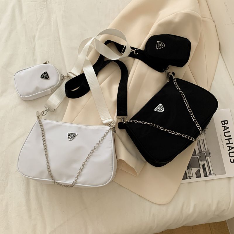 Women Minimal Solid Color Underarm Bag, Multi-use Casual Shoulder Crossbody Bag, Fashion Mother and Daughter Matching Handbag Set for Daily Shopping