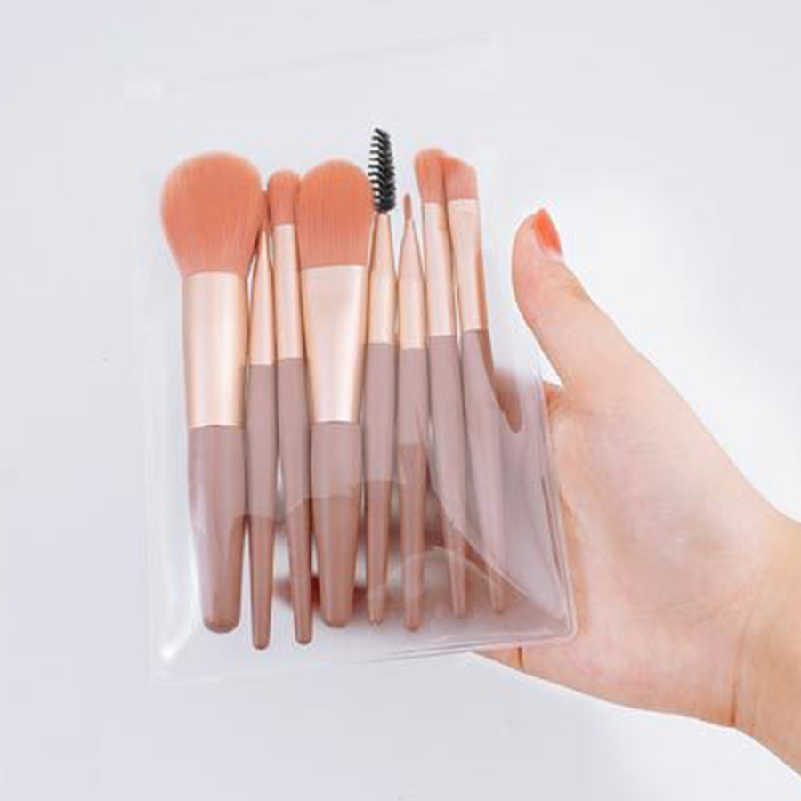 8 Mini Makeup Brushes Set Eye Shadow Brush Concealer Powder Brush Portable Soft Bristle Brush Set Beauty Tools