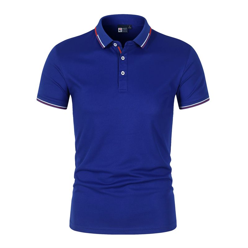 KT1725 Men Plain Short Sleeve Polo Collar T-Shirt Man Summer Round Neck Top T Shirt Male Solid Color T Shirts Tshirt Clothing