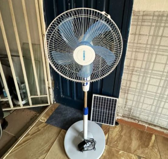 Solar fan 16-inches 12V stand fan Rechargeable solar stand fan 