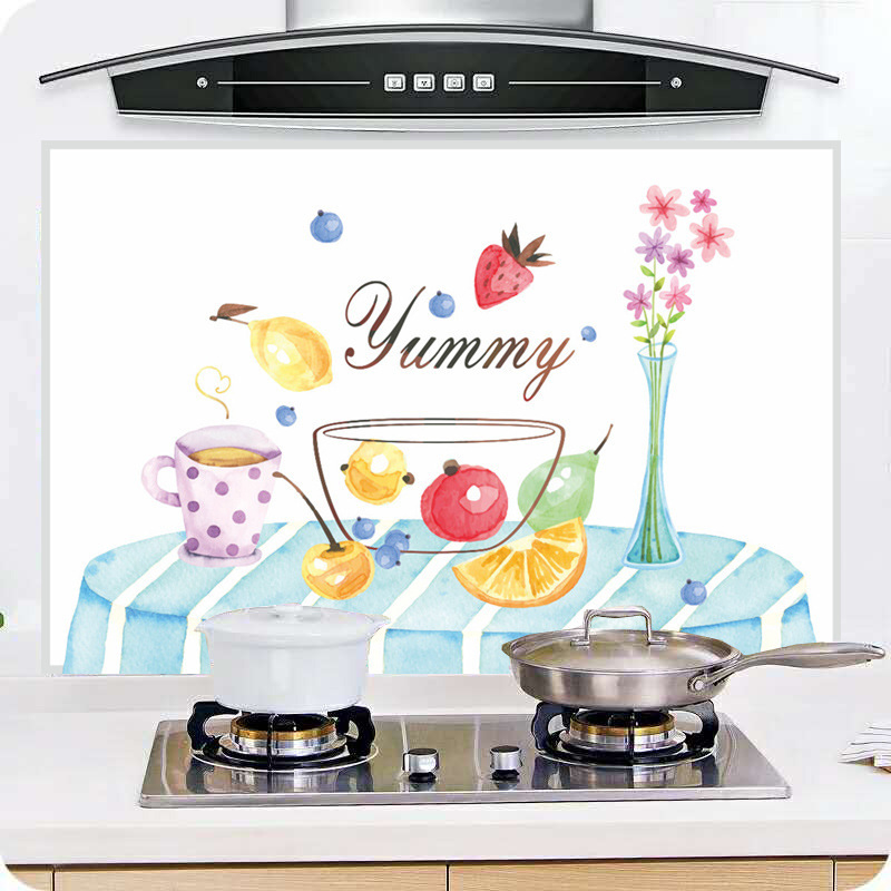 1130 Kitchen Anti-oil Stickers Self-adhesive Anti-fouling High Temperature Wall Stickers Household Aluminum Foil Kitchen Sticker