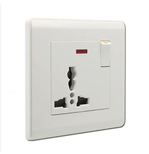 Single Multi Wall Socket Switch Socket with neon for wholesale British standard household appliances