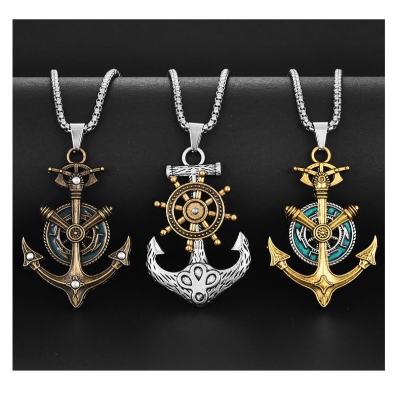 Necklace Anchor necklace, hip-hop necklace, pendant chain free shipping 