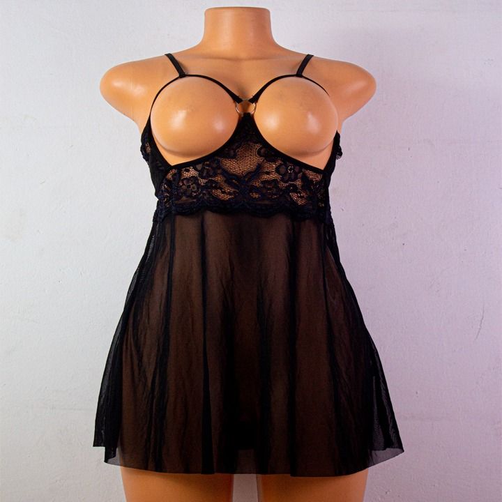 sexy chest-supporting women transparent erotic sleepwear