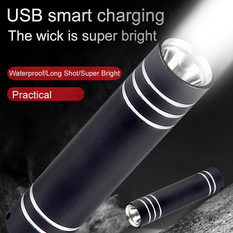 Mini flashlight LED rechargeable flashlight travel small flashlight portable outdoor camping high brightness