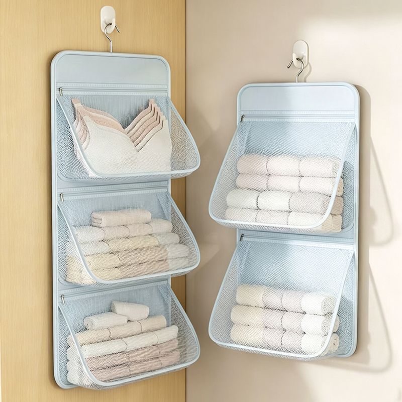 Wardrobe Hanging Lingerie Organizer, Mesh Storage Pockets for Bras, Panties and Socks, Household Closet Space Saving Storage Bag for Intimate Apparel