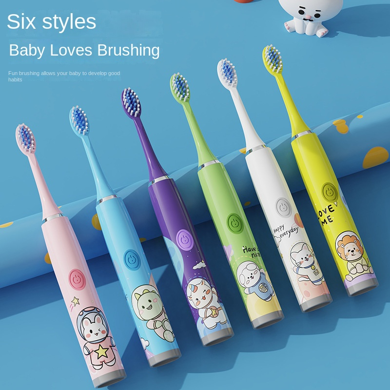2023 Children's Electric Toothbrush USB Sonic Toothbrush Boys Cartoon Kids with Replacement Girls Toothbrush Ultrasonic