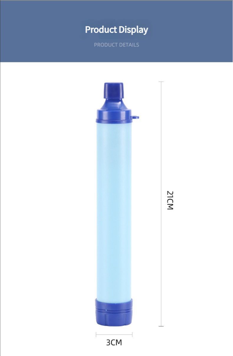 Portable outdoor water purifier, field emergency, individual soldier, wilderness survival straw, outdoor camping filter, direct drinking water filter