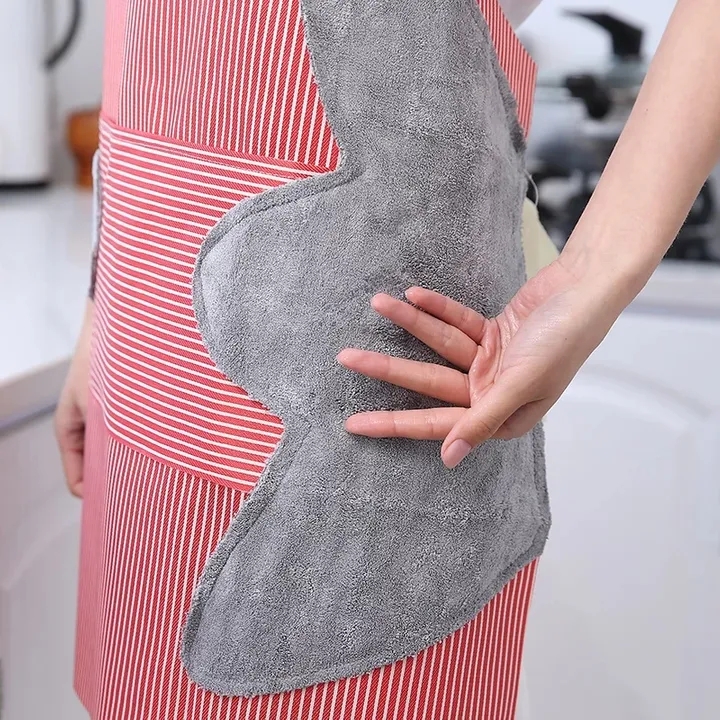 Super Thick Kitchen Apron Waterproof and Oil-proof Sleeveless Overalls Cooking Can Wipe Hands
