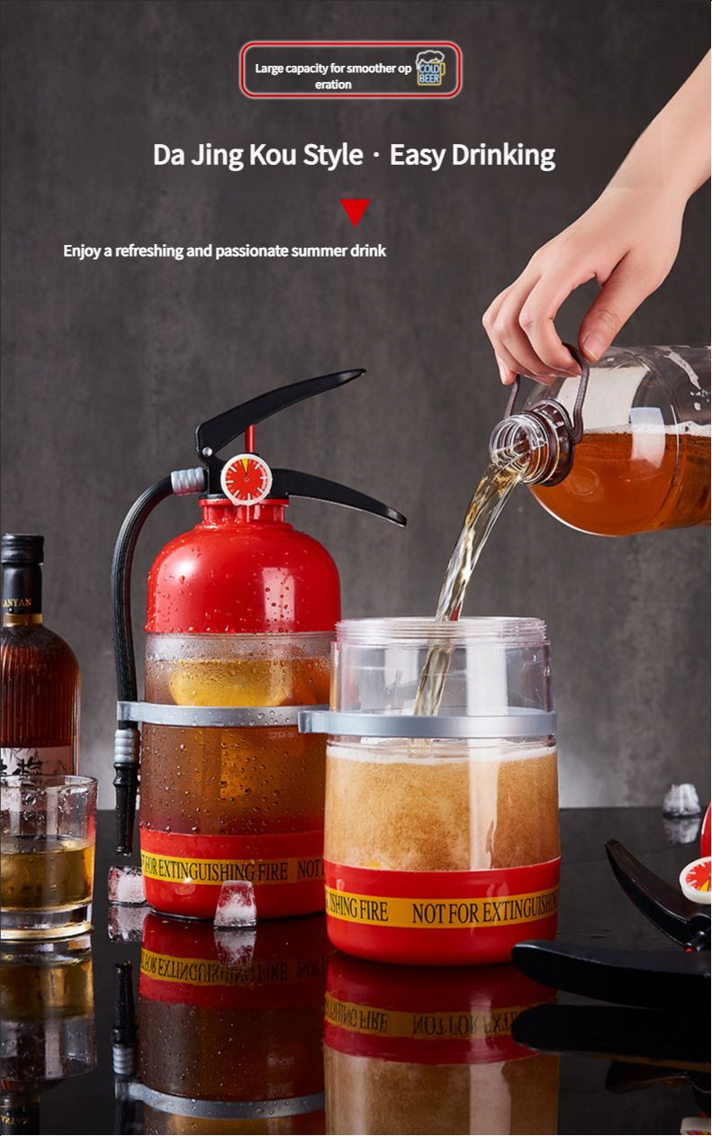 Explosive beverage bucket, hand pressed fire extinguisher, wine cannon, water cup, draft beer machine, beer dispenser, water dispenser bucket