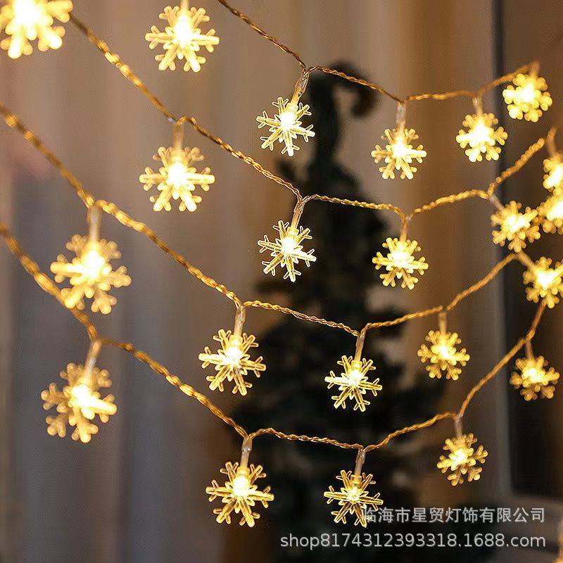 33m 20 LEDs Battery Operated String Lights LED star lights, atmosphere lights, camping lights, ball lights, Christmas birthday decorations, bedroom decorative lights.Snow (Warm White)
