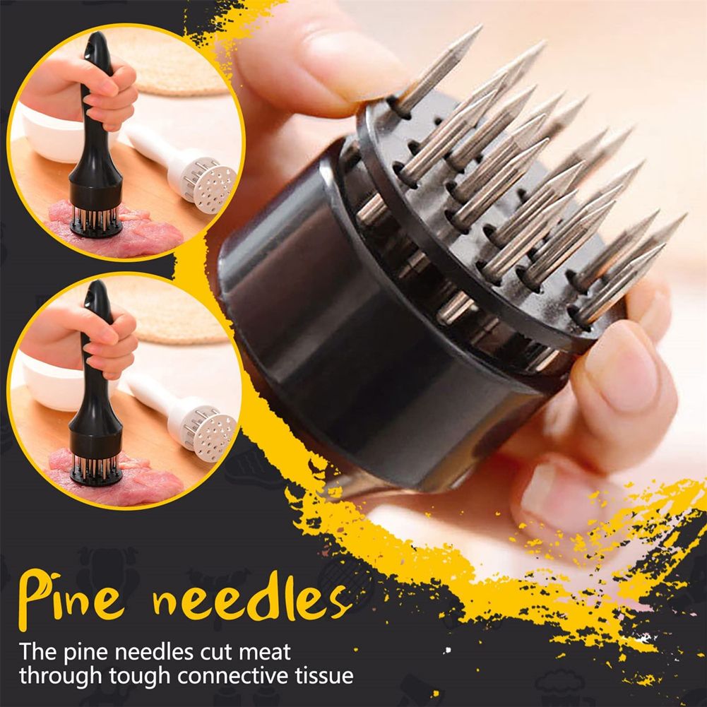 bh001 Meat Tenderizer Tool with Ultra Sharp Stainless Steel Needle Blades Meat Tenderizer Tool Profession Kitchen Gadgets Jacquard for Tenderizing and Cooking BBQ, Marinade, Steak, Beef, and Poultry