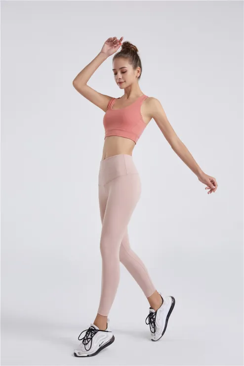 High Waisted Peach Hip Lift Ballet Tights For Running, Fitness