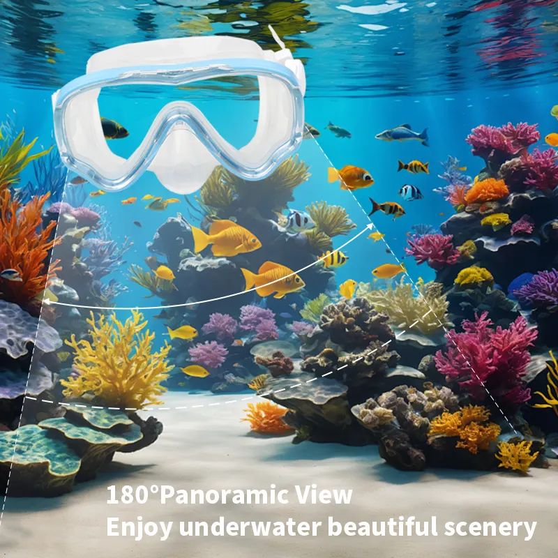 AUNONT Spearfishing Mask Snorkel Set Diving Equipment Swim Mask Snorkel Swimming Diving Set Water Sports New Swimming Gear