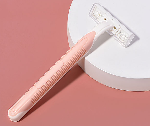 3 pcs Safety Razor 2-Blades Female Shaving Razor  manual women's razor private parts underarm armpit hair plastic razor