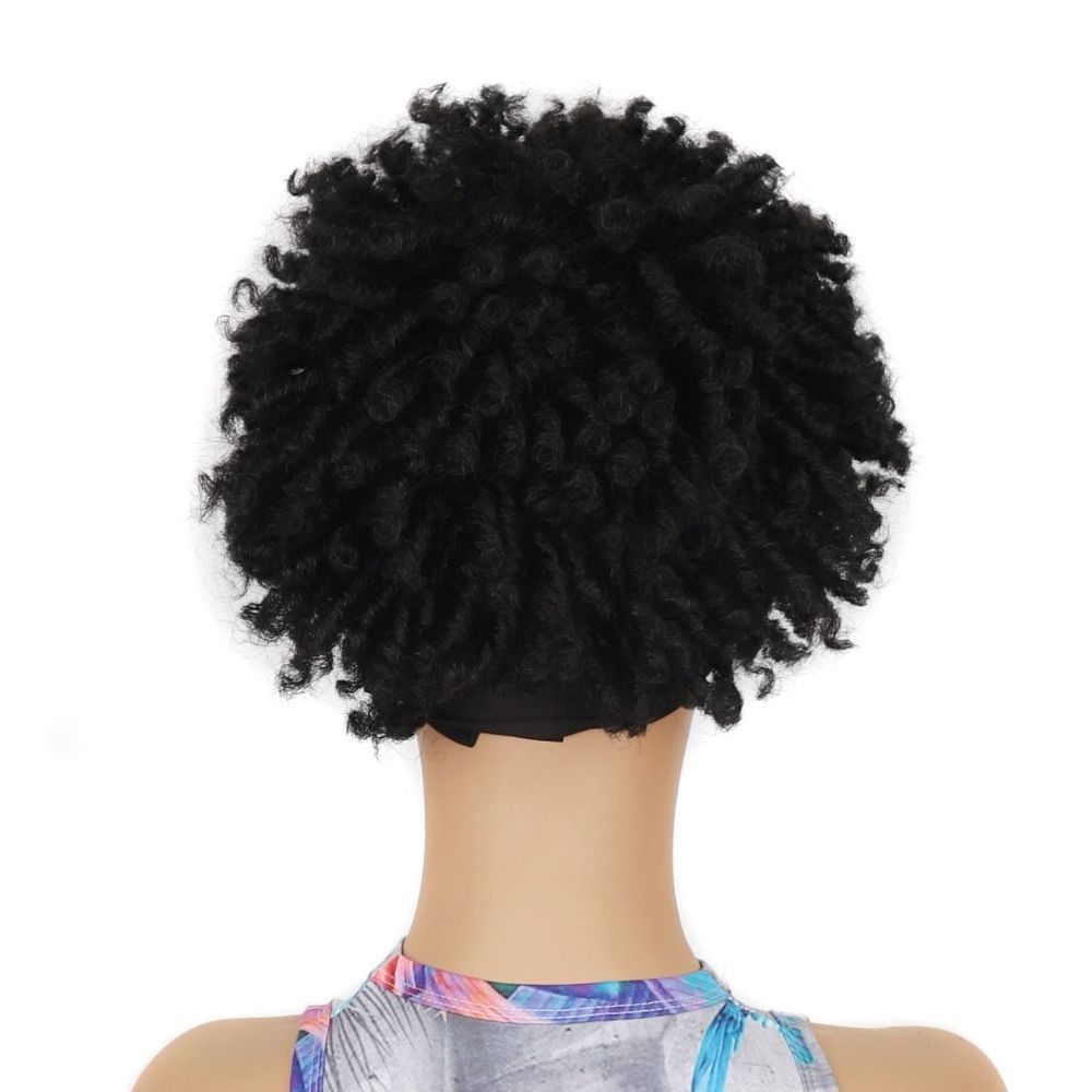 TopKiss Cool Ice Silk Wig Headgear for Women - Generous Curly Style with Headband