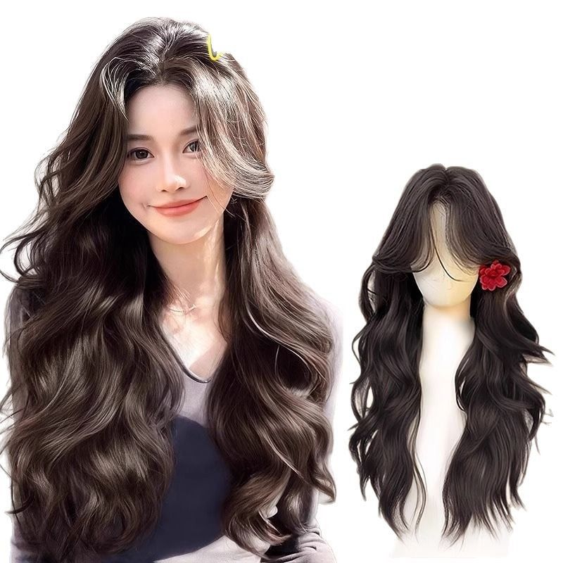 Human Hair Glueless Middle Part Long Body Wave Wig Heat Resistant Synthetic U Part Lace Wig for Women Lace Front Wigs Human Hair Wigs for Women No Glue Hd Lace Front Closure Ready to Wear Wigs