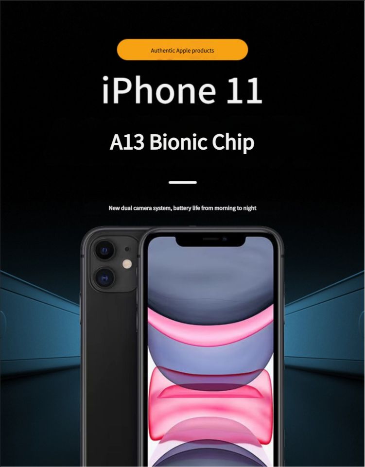 Apple iPhone 11 (Unlocked, 64GB) – 6.1” Liquid Retina HD Display, A13 Bionic Chip, Dual-Camera System