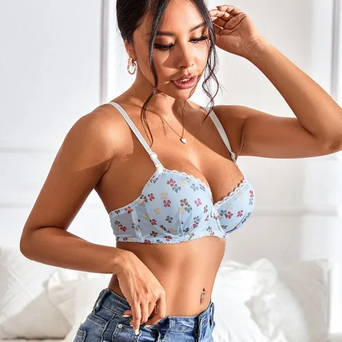KA3155 women's printed lingerie fashion thin bra for girls sexy bra  TospinoMall online shopping platform in GhanaTospinoMall Ghana online  shopping