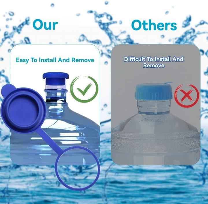 AUNONT Universal mineral water bucket lid silicone sealing cover single purchase round cover pure water bucket cover smart cover reusable