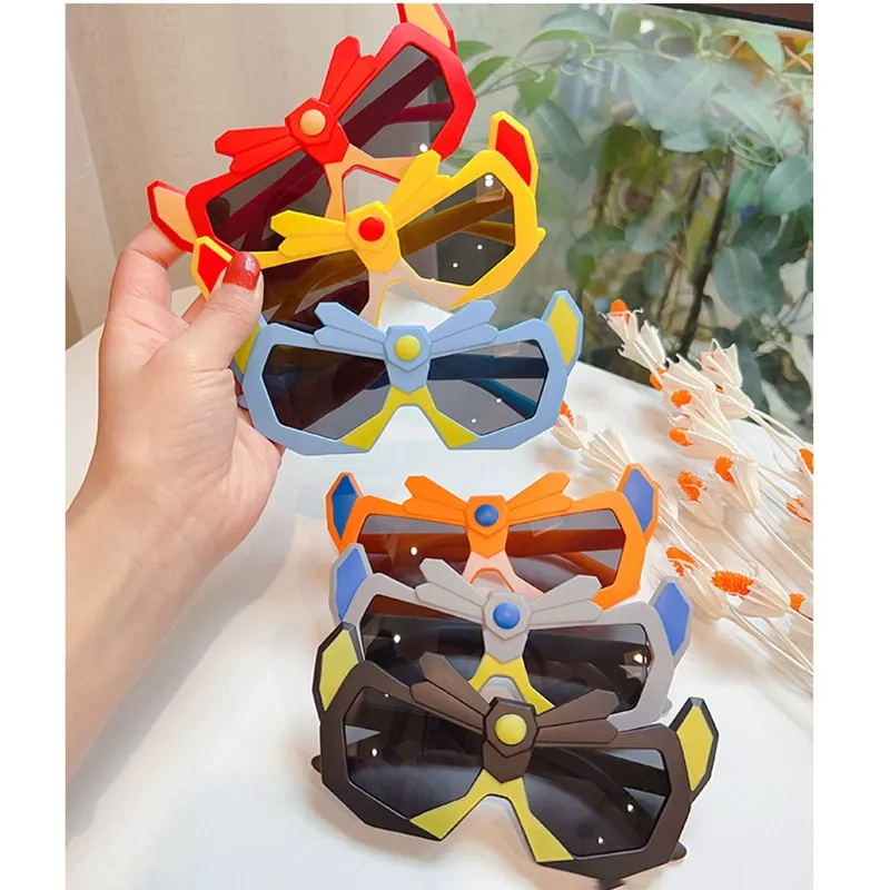 Kids Cartoon Hero Sunglasses, UV400 Protection, Cool Superhero Style Sun Glasses for Boys, Colorful Anti-Glare Outdoor Eyewear for Toddlers Children