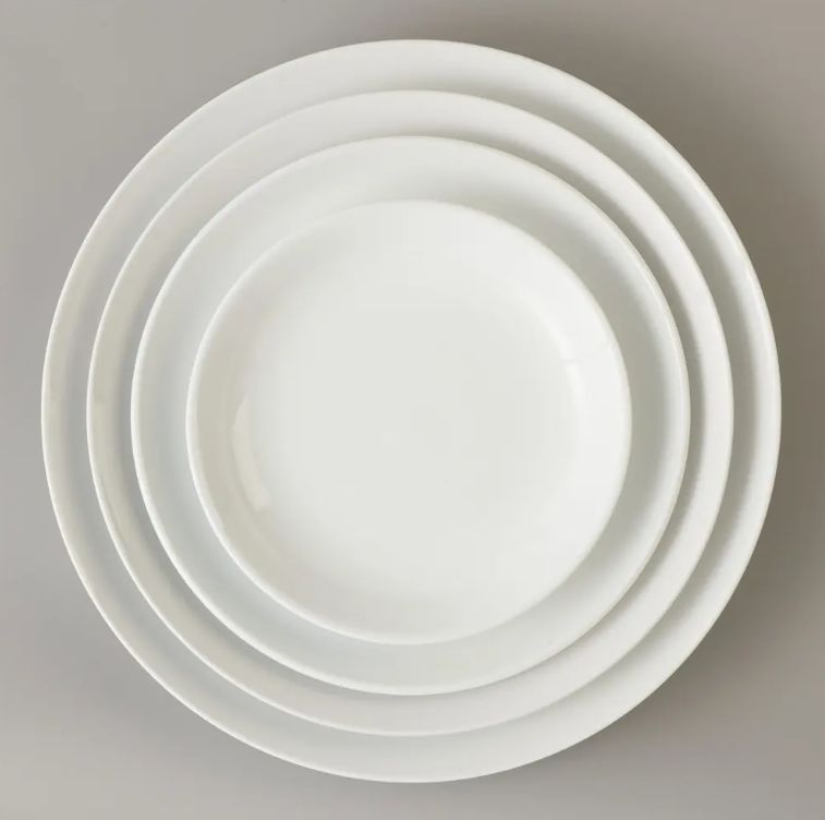 Round White Fine Luxury Porcelain Ceramic Dinner Plates Dishes Set Wedding , Hotel, Party Dinnerware - TC-112