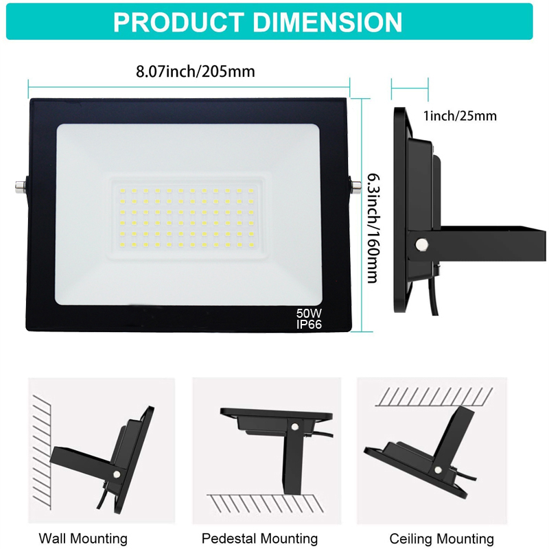 Leopard Cat 20PCS BOX 100W LED flood light IP66 waterproof