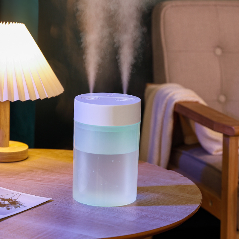 1.6L Air Humidifier Single Nozzle, USB Power Supply, Suitable for Study Room, Bedroom, Baby Room, Office, Car, With 7 Color LED, Air Humidifier, Can Be Used for Facial Moisturizing
