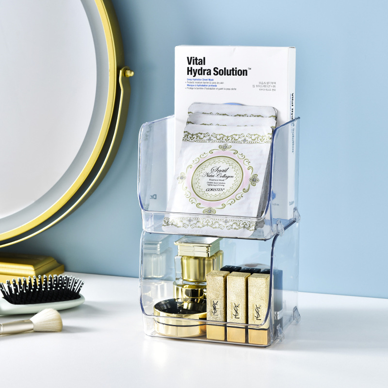 Desktop Cosmetics Storage Box Toiletries Cotton Swab Container Bathroom  Accessories Brushes Makeup Organizer Case Lipsticks Box