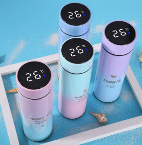 500ml Smart Water Bottle Intelligent Stainless Steel Thermos LED Temperature Display Bottles Vacuum Flasks Thermoses Cup 24hr