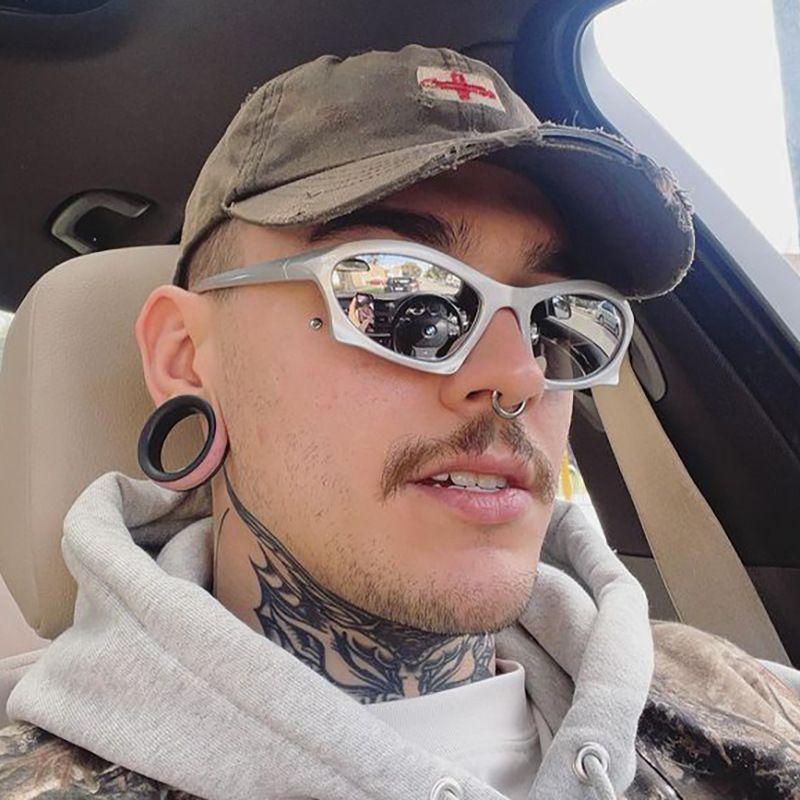 13067 Men's and Women's New Outdoor Cycling Sunglasses Irregular Sunglasses