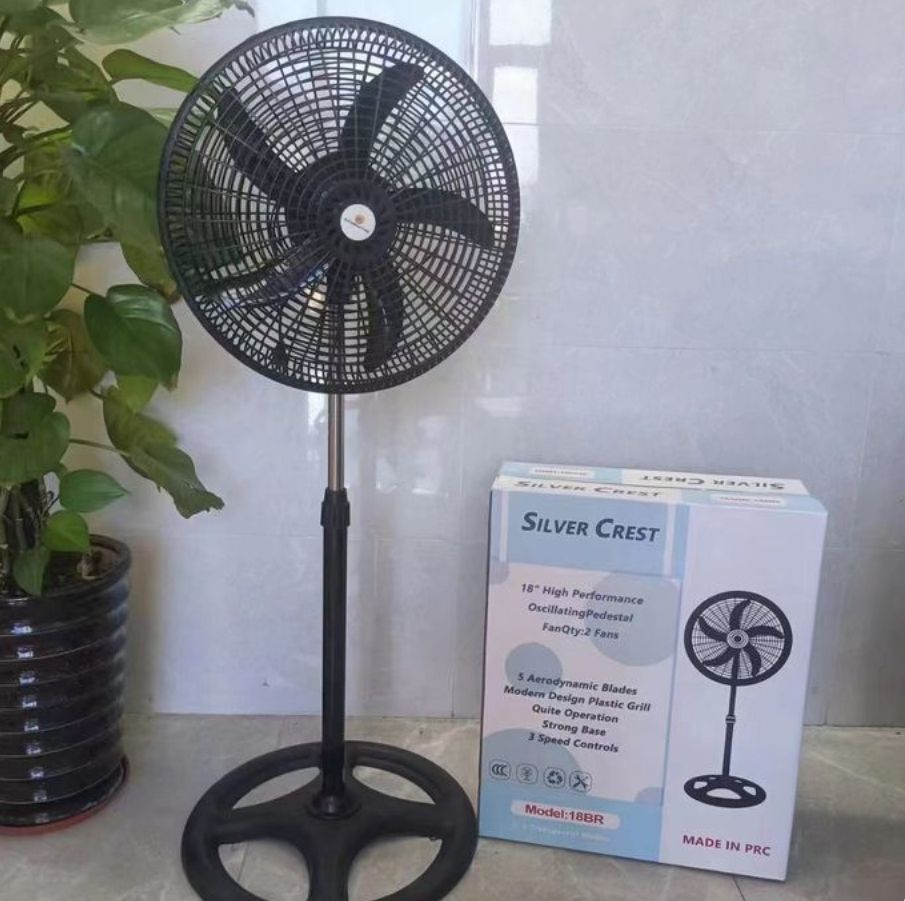 Standing Fan - 18" Luxury - Black 18 inch 5 The 18" Standing Fan is an elegant 3-speed push-button 