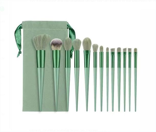 Genetic 13-Piece Makeup Brush Set - Green