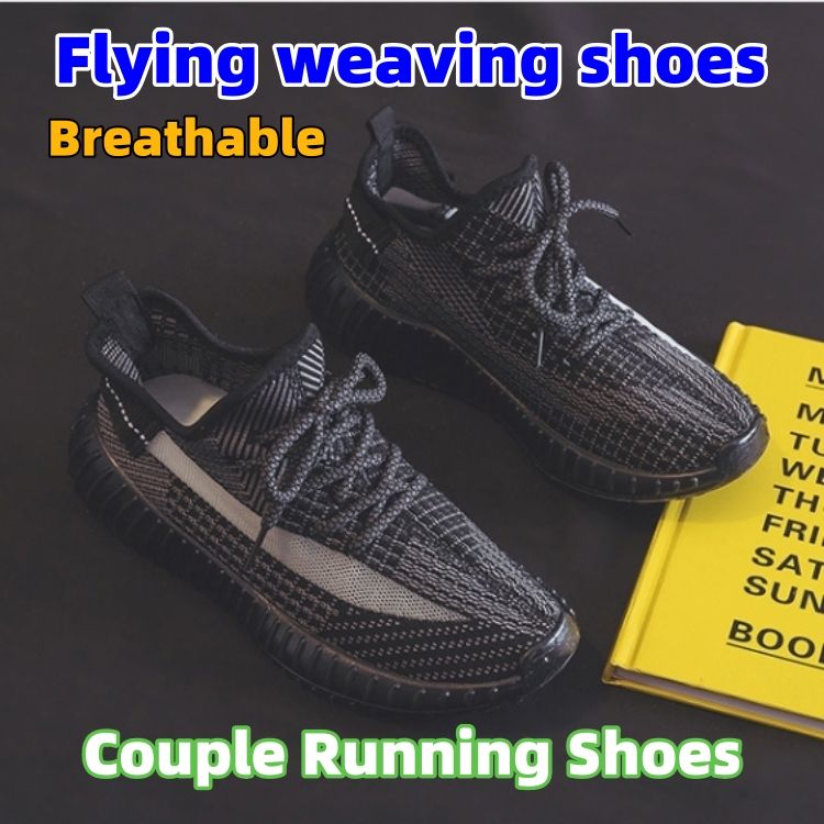 Flying Weaving Shoes, Sports Versatile Casual Shoes, Lightweight and Breathable Couple Running Shoes CRRSHOP men women leisure shoes size 35 36 37 38 39 40 41 42 43 44 