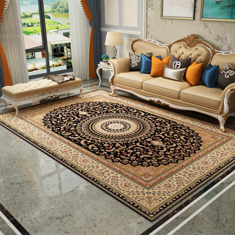 Home Traditional Medallion Border Area Rug