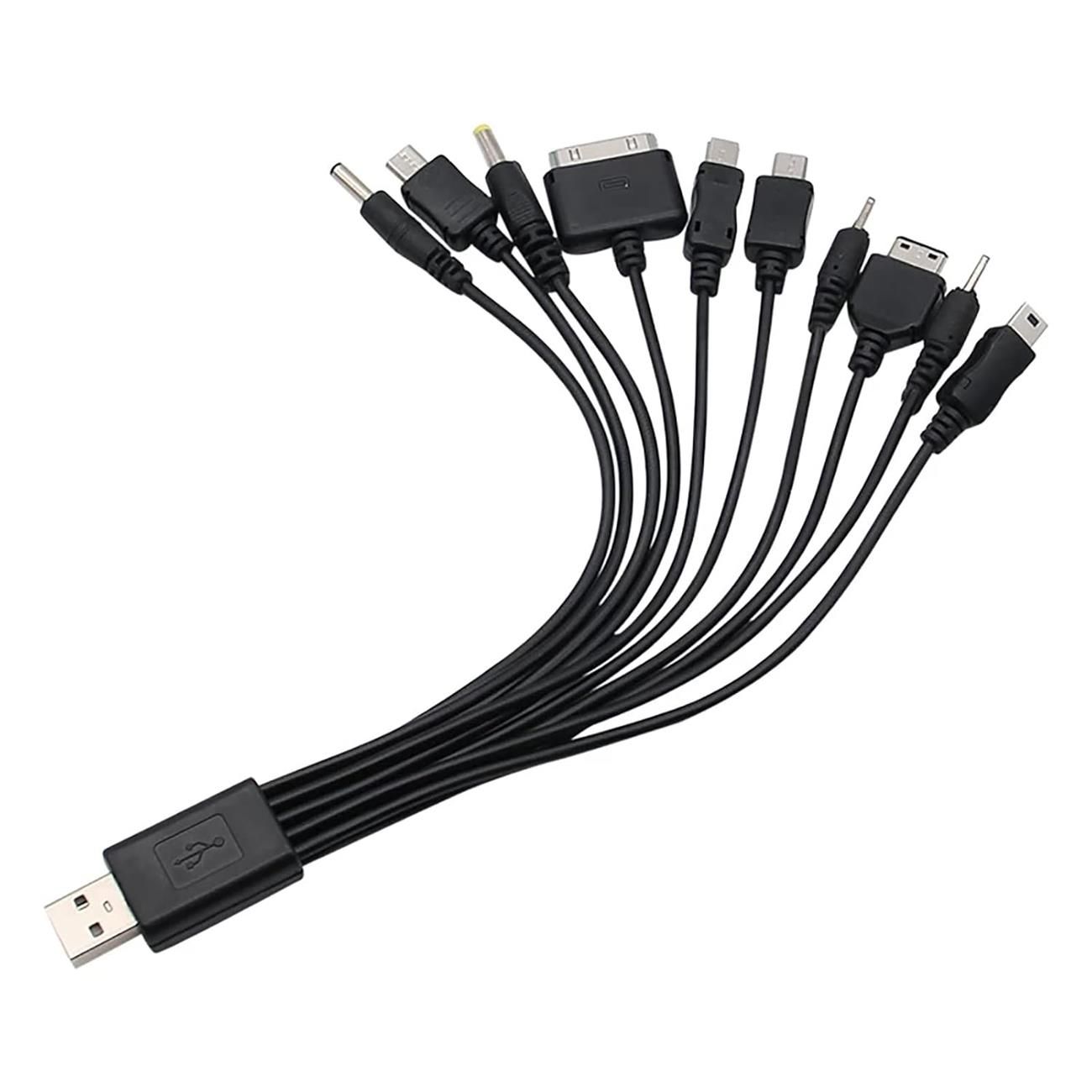 10 in 1 Universal USB Charging Cable, Multiple Universal Charging Cable for Cell Phones Blutooth Earphone Speaker Adapter Cable, 20cm Data Cable