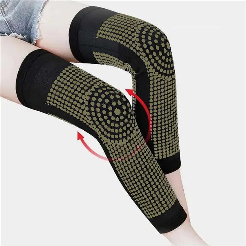 1 Pair Dot Heating Knee Pads Brace Sports Kneepad Tourmaline Knee Support For Arthritis Joint Pain Relief Recovery Unisex