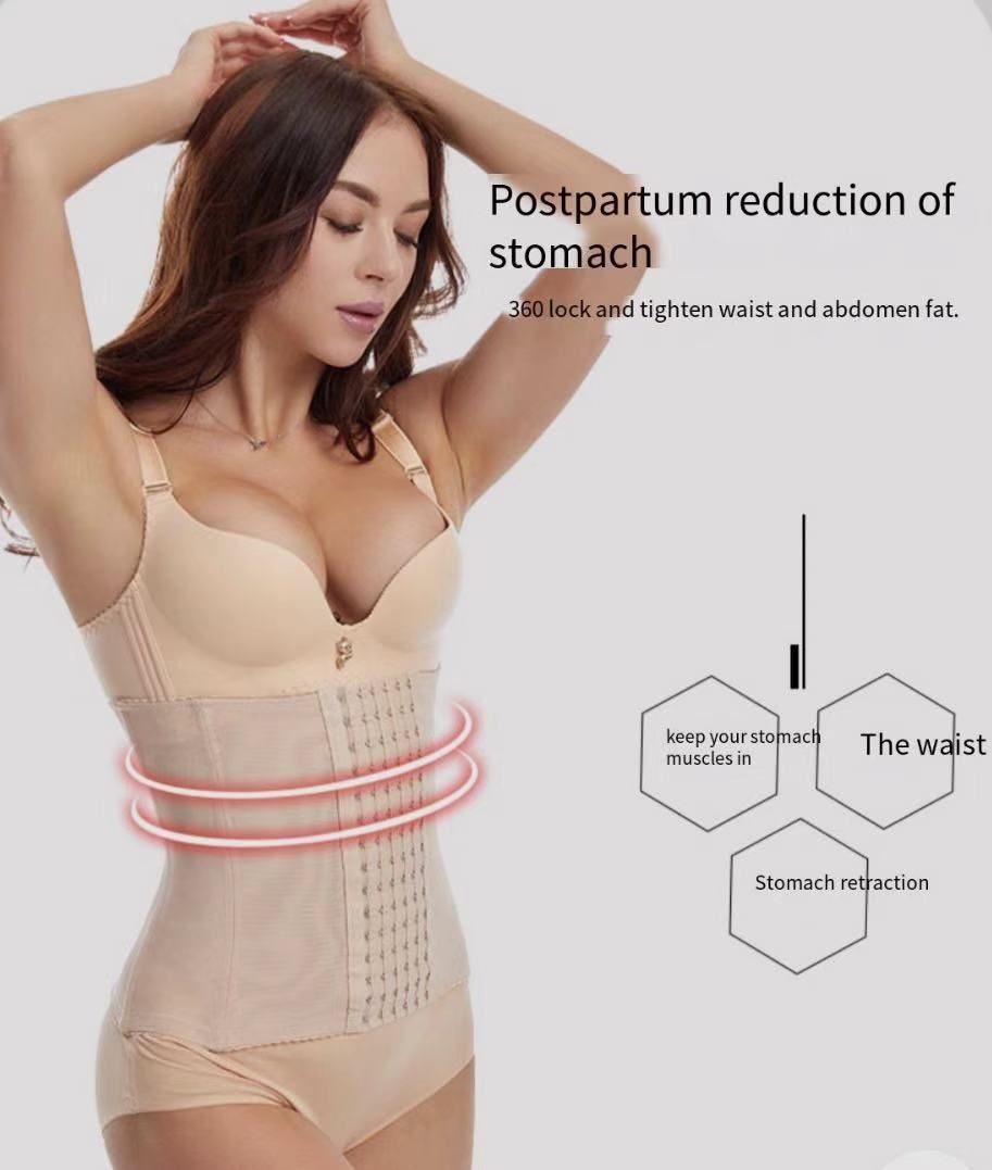 Latex Waist Trainer for Women Abdominal Waist 3 rows 11 buttons sports underwear Corset Hourglass Workout Body Shaper Girdle shapewear women's high waist and abdomen control postpartum underwear sexy hip slim corset corset Fajas body hip corset