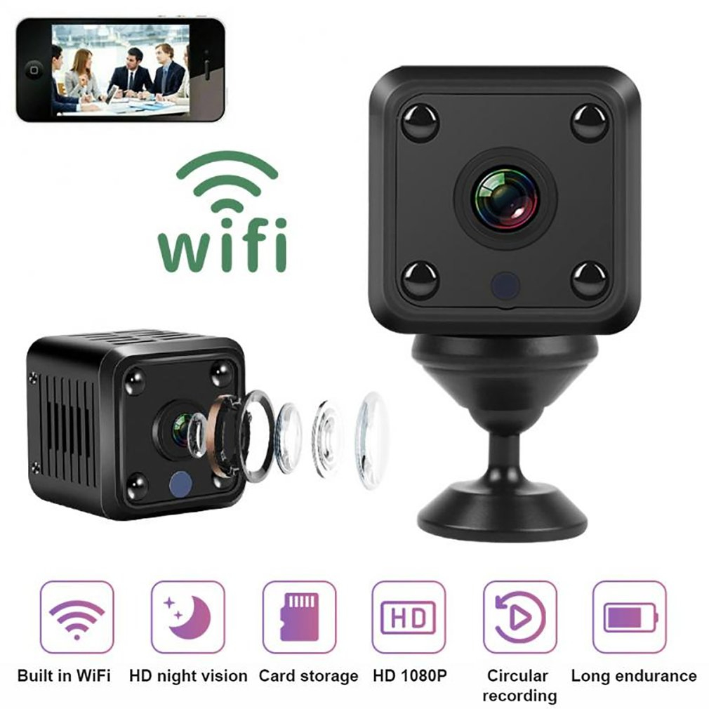 X6 Mini IP Camera HD 1080P WiFi Sports Camera Wireless Security Surveillance Built-in Battery Night Vision Smart Home Micro Cam
