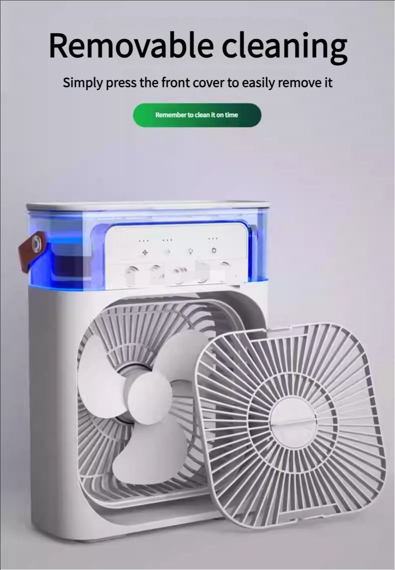 Popular lightweight silent five-hole fan cooling fan atomizing spray humidifier home desktop office 