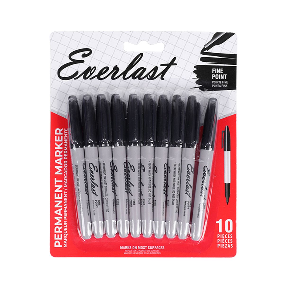 Sharpie Permanent Markers Variety Pack, Featuring Ultra-Fine, Chisel Tip, And Fine Tip Marker Set, Writing And Poster Markers, Black, 6 Count